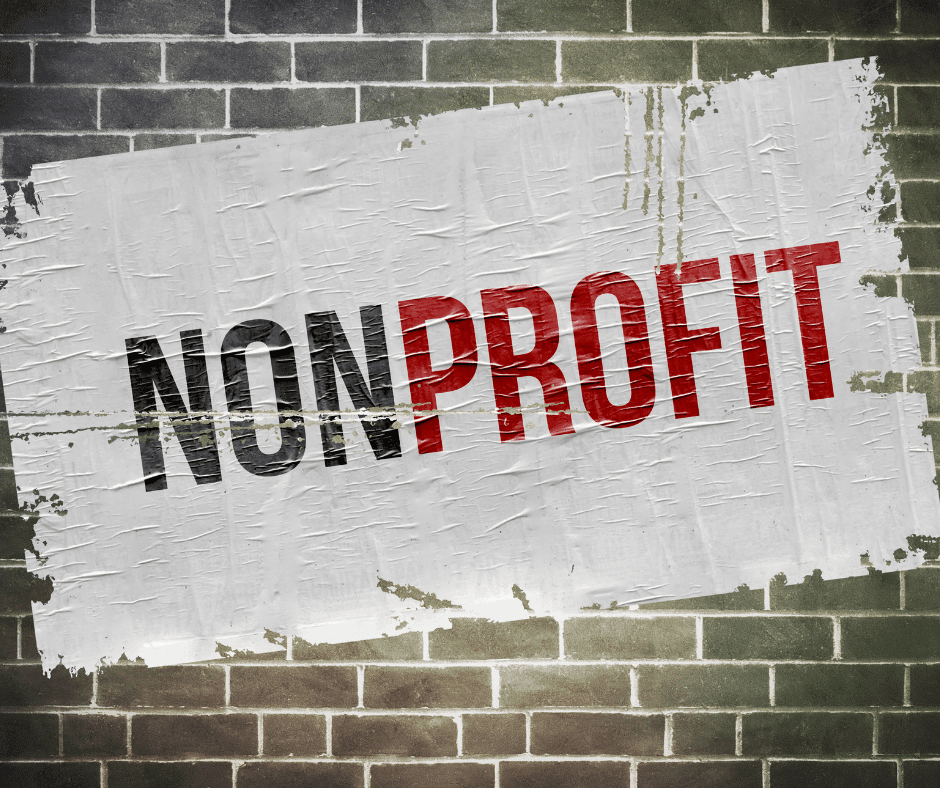 A red “nonprofit” logo