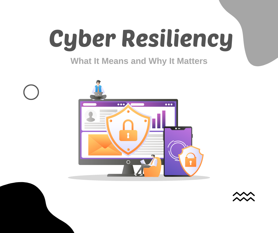 Cyber Resiliency Logo Feature Art Poster on White Background