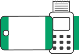 Two Phones and a Sheet Drawing in Green and White
